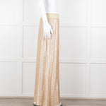 Marie France Van Damme Gold Silk Chiffon Maxi Skirt