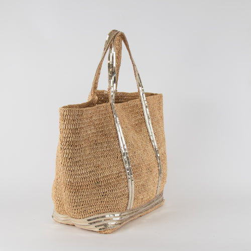 Vanessa Bruno Sequin Raffia Le Cabas Tote