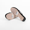 Porte & Paire Black Suede Platform Flip Flops