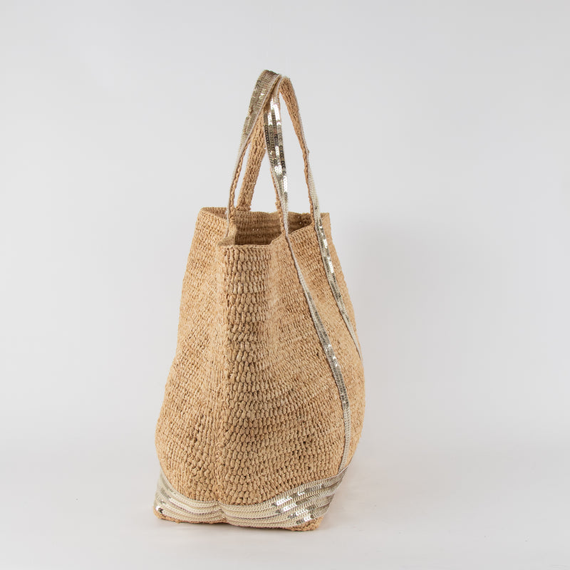 Vanessa Bruno Sequin Raffia Le Cabas Tote