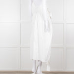 Cecilie Bahnsen White Cotton Belted Full Skirt