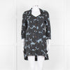 Vivienne Westwood Black Blue Geometric Print Cotton Mini Shirt Dress