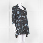 Vivienne Westwood Black Blue Geometric Print Cotton Mini Shirt Dress