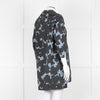 Vivienne Westwood Black Blue Geometric Print Cotton Mini Shirt Dress
