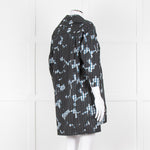 Vivienne Westwood Black Blue Geometric Print Cotton Mini Shirt Dress