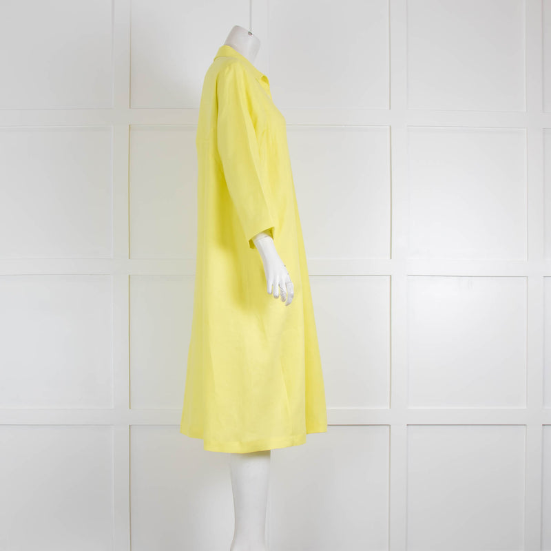 Amino Rubinacci Yellow Linen Coat Dress