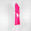 Cefinn Daria Pink Pussy Bow Midi Dress
