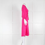 Cefinn Daria Pink Pussy Bow Midi Dress