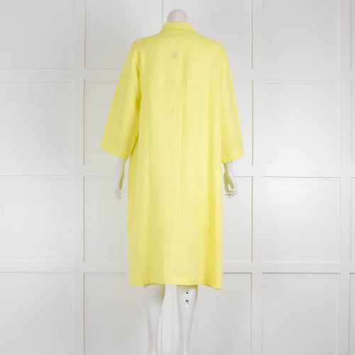 Amina Rubinacci Yellow Linen Coat Dress
