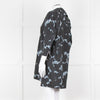 Vivienne Westwood Black Blue Geometric Print Cotton Mini Shirt Dress