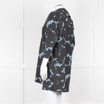 Vivienne Westwood Black Blue Geometric Print Cotton Mini Shirt Dress