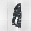 Vivienne Westwood Black Blue Geometric Print Cotton Mini Shirt Dress