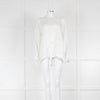 Raey White Jacquard Drawstring Waist Top