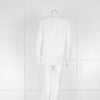 Raey White Jacquard Drawstring Waist Top