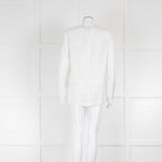 Raey White Jacquard Drawstring Waist Top