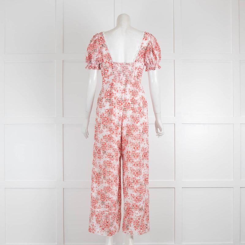 Charo Ruiz Floral Broderie Anglaise Jumpsuit