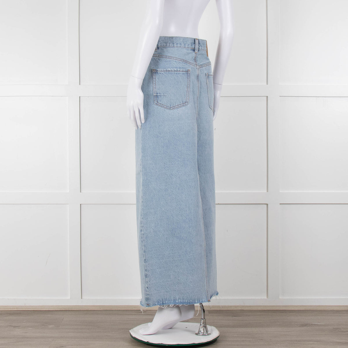 Bayse Pale Blue Wash Midi Skirt