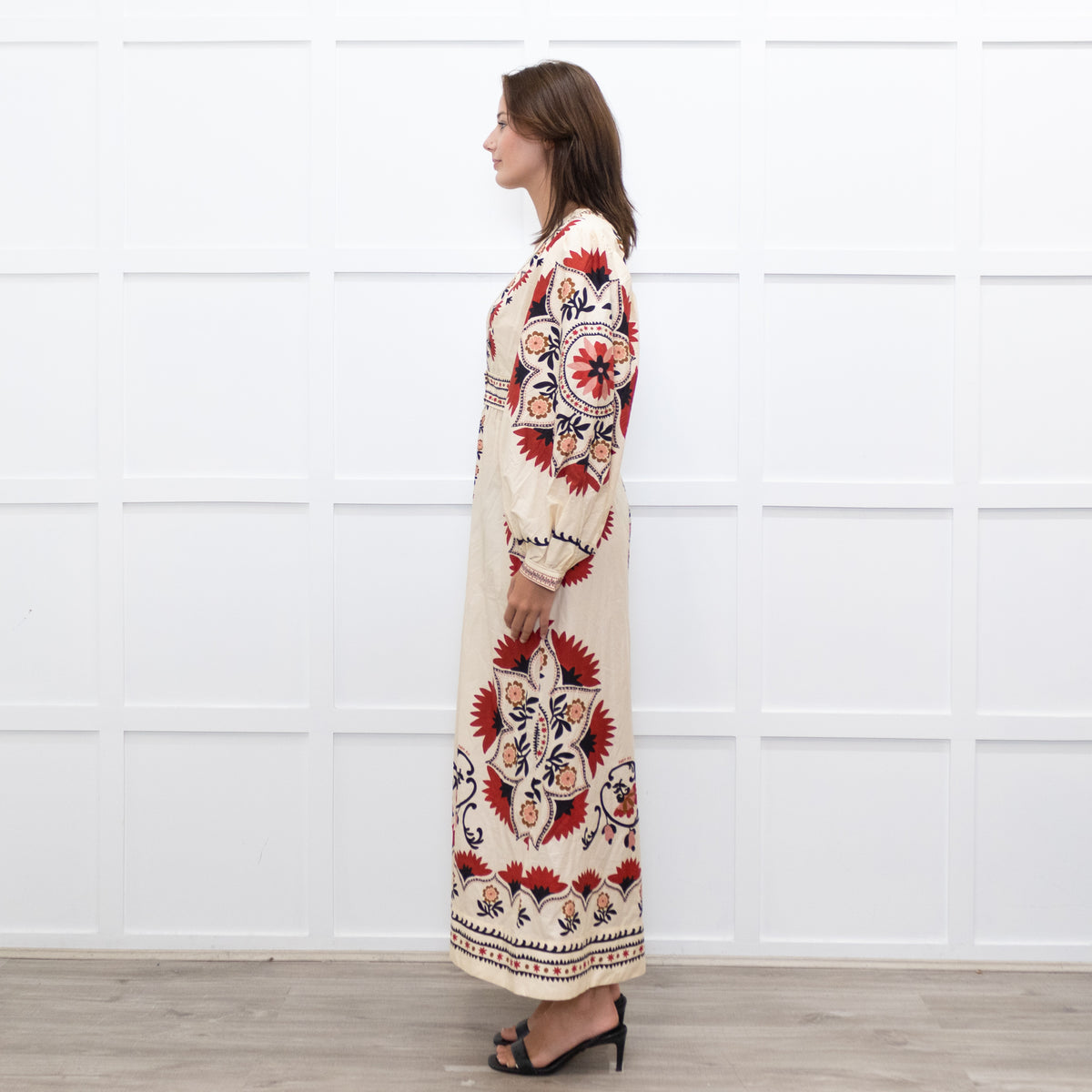 Farm Rio Cream Print Mandala Maxi Dress