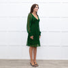 Moliin Dark Green Tiered Mini Dress