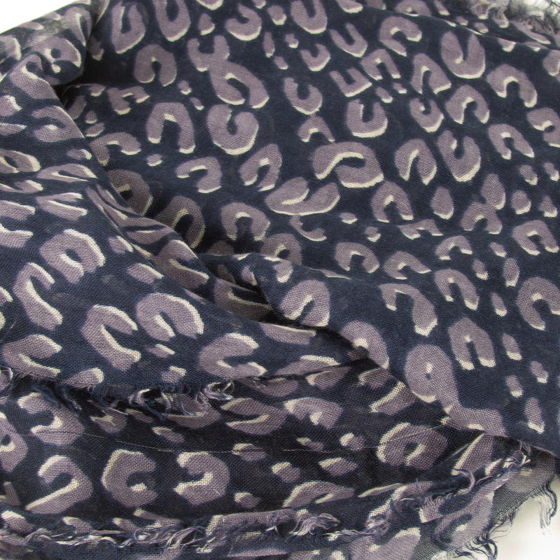 Louis Vuitton Navy Blue Purple Cashmere Stephen Sprouse Scarf