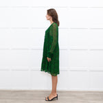 Moliin Dark Green Tiered Mini Dress