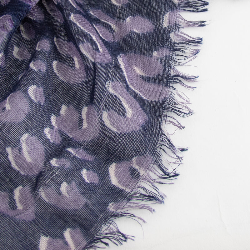 Louis Vuitton Navy Blue Purple Cashmere Stephen Sprouse Scarf