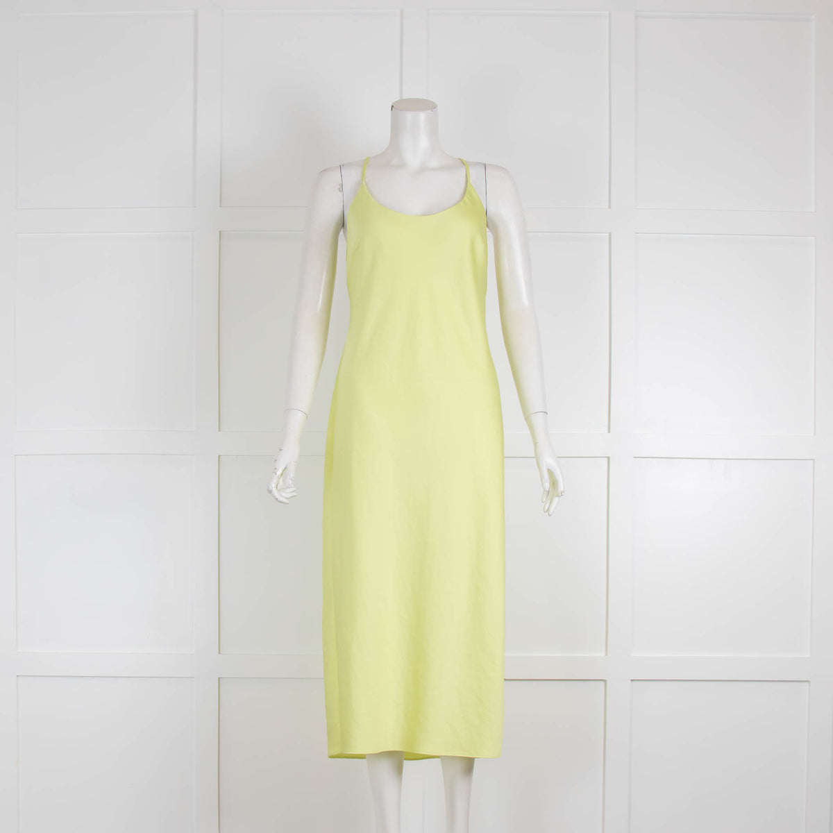 T Alexander Wang Lime Green Sleeveless Slip Dress