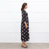 ba&sh Black Cassiopee Dress With Brown Print