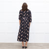 ba&sh Black Cassiopee Dress With Brown Print