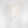 Toteme Cream Drape Side Crepe Blouse