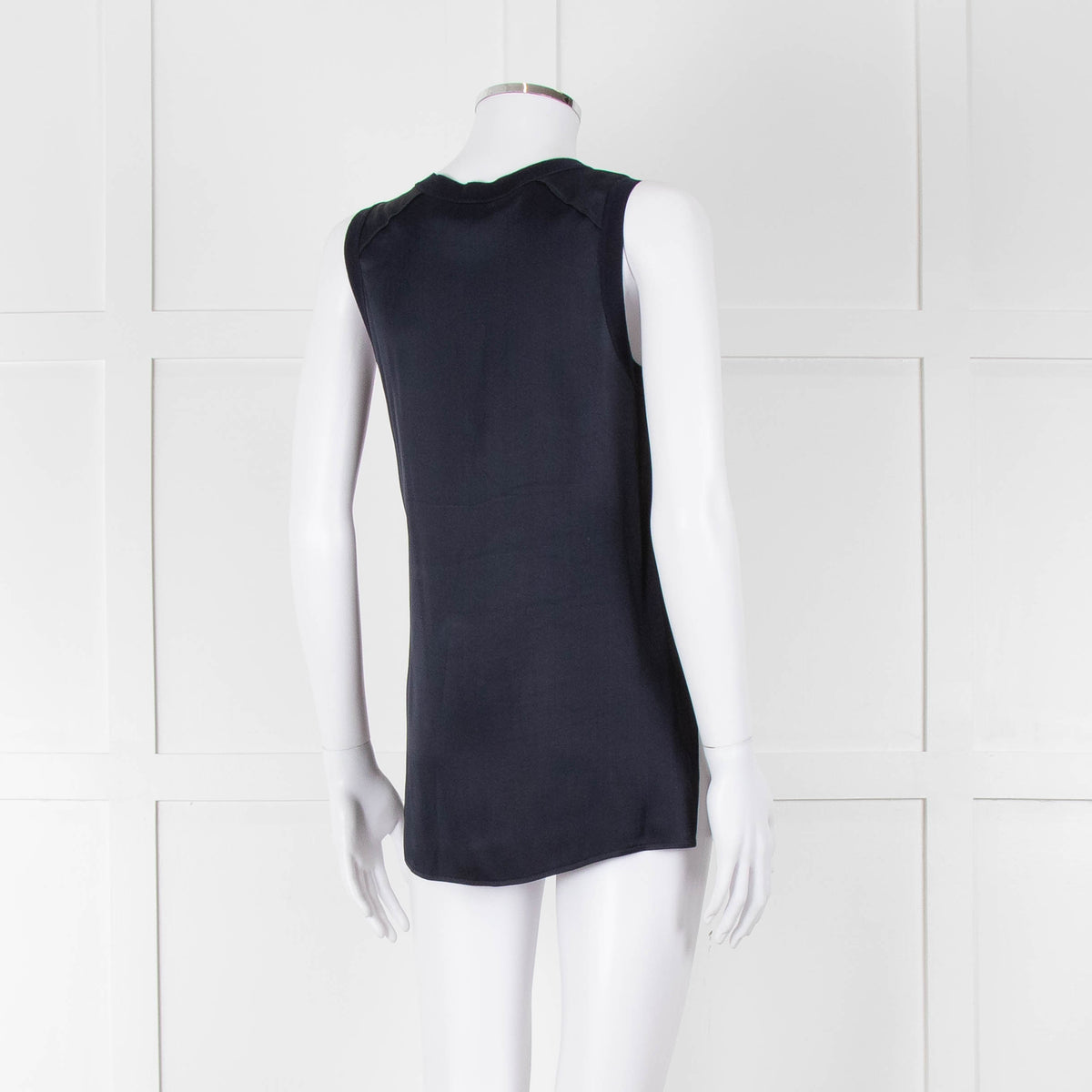 Rag & Bone Navy Sleeveless Silk Feel Vest Top