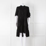 Me+Em Black Circle Print Cotton Midi Dress & Slip