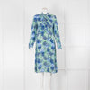 Charlotte Sparre Blue Green Floral Long Sleeve Dress