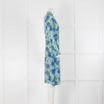 Charlotte Sparre Blue Green Floral Long Sleeve Dress