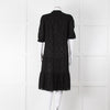 Me+Em Black Circle Print Cotton Midi Dress & Slip