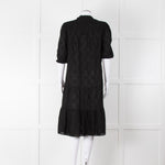 Me+Em Black Circle Print Cotton Midi Dress & Slip