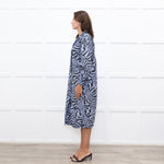 Ganni Lilac Tiger Print Shirt Dress