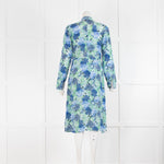 Charlotte Sparre Blue Green Floral Long Sleeve Dress