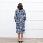 Ganni Lilac Tiger Print Shirt Dress