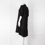 Me+Em Black Circle Print Cotton Midi Dress & Slip