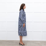 Ganni Lilac Tiger Print Shirt Dress