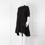 Me+Em Black Circle Print Cotton Midi Dress & Slip