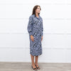 Ganni Lilac Tiger Print Shirt Dress