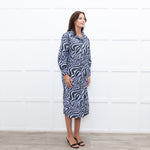 Ganni Lilac Tiger Print Shirt Dress