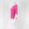 Pinko Pink With Red Striped Ribbed Top