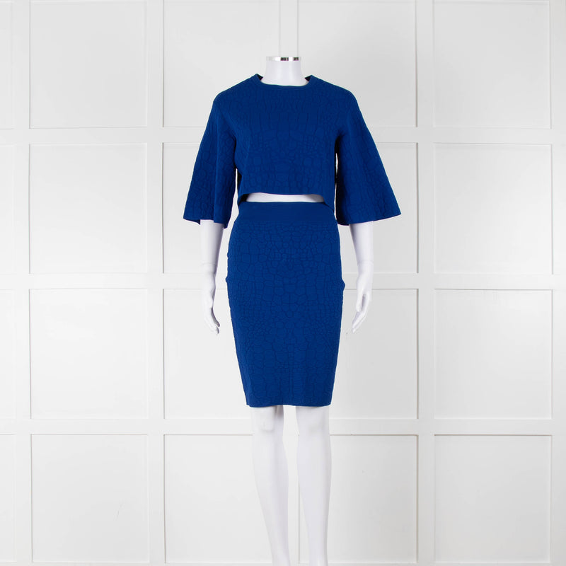 Alexander McQueen Stretch Jacquard Knit Short Sleeve Top