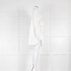 Raey White Silk Macrame Insert Oversized Collared Shirt