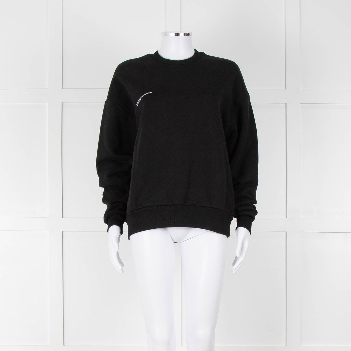 Pangaia Black Jersey Cotton Sweatshirt