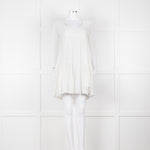 Claudie Pierlot White Long Sleeve Mini Dress