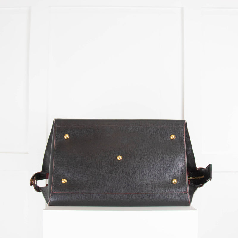Longchamp Black Leather Le Pliage Heritage Tote